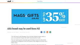 
                            7. AXA brand may be axed from NZ | Stuff.co.nz