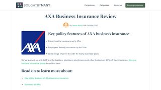 
                            10. AXA Business Insurance Review - Bought By Many
