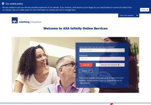 
                            7. AXA Infinity Online Services - Log On