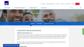 
                            8. AXA investment products and services - AXA Equitable