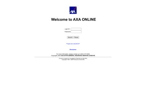 
                            7. AXA Online Login Page - Financial Link