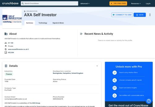 
                            6. AXA Self Investor | Crunchbase
