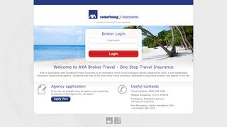 
                            6. AXA Travel Insurance - Broker Login