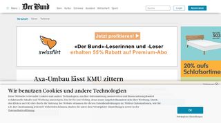 
                            12. Axa-Umbau lässt KMU zittern - News Wirtschaft: Unternehmen ...
