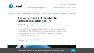 
                            8. Axa Winterthur zieht Blackbox für Junglenker aus dem Verkehr | zueriost
