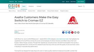 
                            11. Axalta Customers Make the Easy Switch to Cromax EZ - PR Newswire