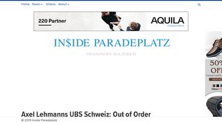 
                            12. Axel Lehmanns UBS Schweiz: Out of Order - Inside Paradeplatz