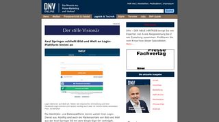 
                            6. Axel Springer schließt Bild und Welt an Login-Plattform Verimi an