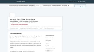 
                            8. Axell Employment zoekt een Manager Back Office Binnendienst in ...