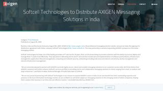 
                            10. Axigen Press Room - Softcell Technologies to Distribute Axigen ...