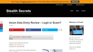 
                            9. Axion Data Entry Review – Legit or Scam? | Stealth Secrets