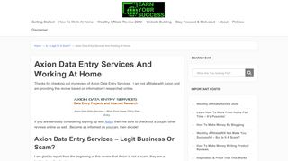 
                            11. Axion Data Entry Services And Working At Home - Earn Your Success