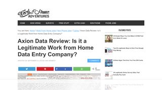 
                            7. Axion Data- Legit Home Based Data Entry Work