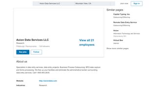 
                            10. Axion Data Services LLC | LinkedIn