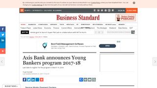 
                            13. Axis Bank announces Young Bankers program 2017-18 | Business ...