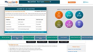 
                            13. Axis Bank Car Loan Interest Rate @9.25% | Eligibility | Documents