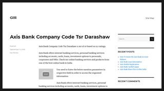
                            5. Axis Bank Company Code Tsr Darashaw | Gilli