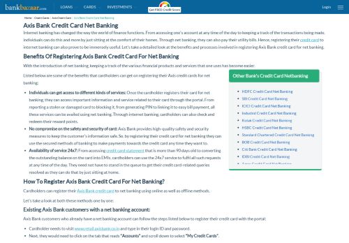 
                            7. Axis Bank Credit Card Net Banking: Register & Login, Make ...