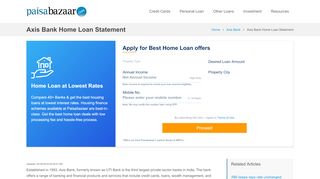 
                            4. Axis Bank Home Loan Statement - Paisabazaar.com