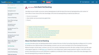 
                            11. Axis Bank Internet Banking - Axis Bank Net Banking - BankBazaar