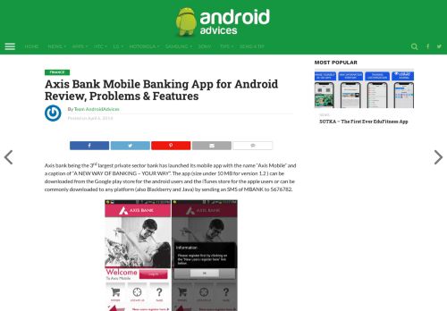 
                            7. Axis Bank Mobile Banking App for Android Review, Problems & Features