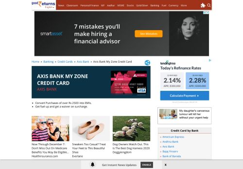 
                            9. Axis Bank My Zone Credit Card: Features, Eligibility, Benefits, How to ...