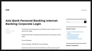
                            11. Axis Bank Personal Banking Internet Banking Corporate Login | Gilli