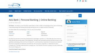 
                            9. Axis Bank | Personal Banking | Online Banking – Deal4loans