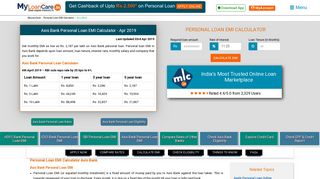 
                            10. Axis Bank Personal Loan EMI Calculator Feb 2019 - MyLoanCare