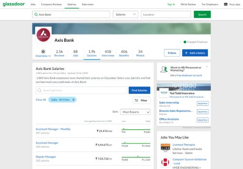 
                            10. Axis Bank Salaries | Glassdoor.co.in