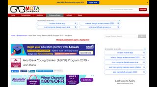 
                            10. Axis Bank Young Bankers Program 2019 - ABYB Application, Exam ...