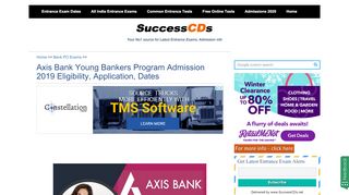 
                            5. Axis Bank Young Bankers Program 2019 Application, Dates