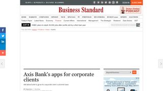 
                            8. Axis Bank's apps for corporate clients | Business Standard News
