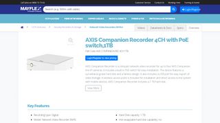 
                            13. AXIS COMPANION REC 4CH 1TB AXIS Companion Recorder 4CH ...