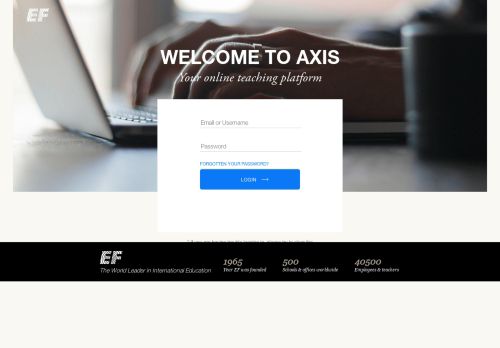 
                            5. Axis Login - EF English Live