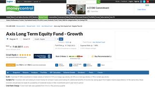 
                            5. Axis Long Term Equity Fund - Regular Plan (G) [41.295] | Axis Mutual ...
