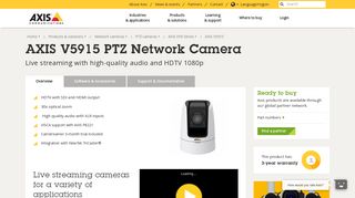 
                            5. AXIS V5915 PTZ Network Camera | Axis Communications