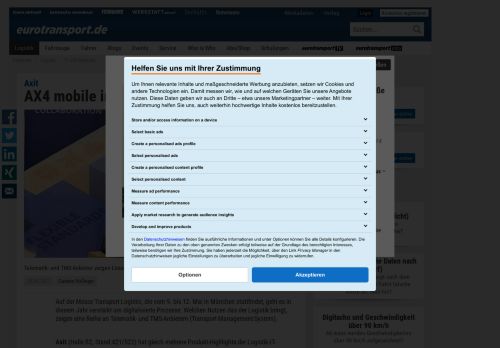 
                            12. Axit: AX4 mobile - Eurotransport