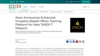 
                            7. Axon Announces Enhanced Empathy-Based Officer Training Platform ...