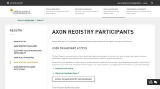 
                            11. Axon Registry Participants - American Academy of Neurology