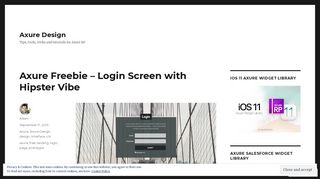 
                            7. Axure Freebie – Login Screen with Hipster Vibe – Axure Design