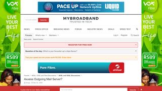 
                            2. Axxess Outgoing Mail Server? | MyBroadband