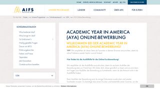 
                            6. AYA Online Bewerbung - AIFS