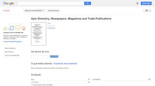 
                            10. Ayer Directory, Newspapers, Magazines and Trade Publications