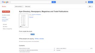 
                            9. Ayer Directory, Newspapers, Magazines and Trade ...