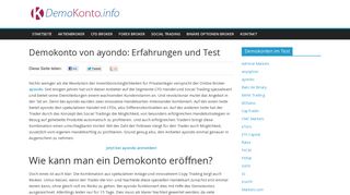 
                            6. ayondo Demokonto Erfahrungen & Test 2019 – Demokonto.info