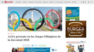 
                            10. AySA presente en los Juegos Olímpicos de la Juventud 2018 - Diario ...