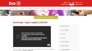 
                            11. Ayuda App - Login y registro | Club DIA