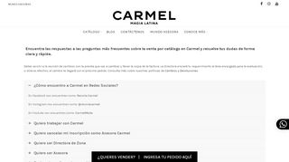 
                            10. Ayuda - CARMEL - Ropa por catálogo para mujeres y teens