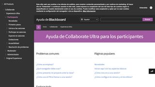 
                            3. Ayuda de Collaborate Ultra para los participantes | Ayuda de Blackboard